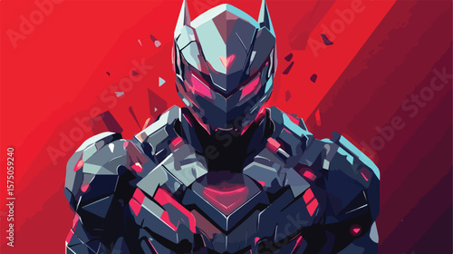 Professional Gaming Setup with Flat Vector Illustration Centered