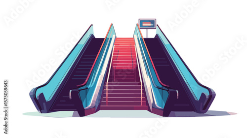 Modern Electronic Glass Escalator Stairs Design
