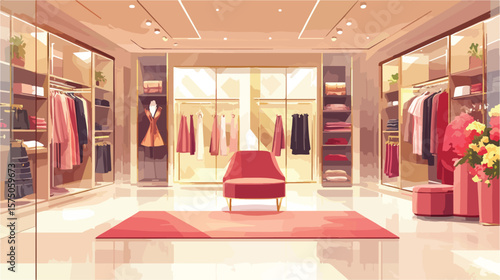 Elegant Modern Fashion Boutique Clothing Display