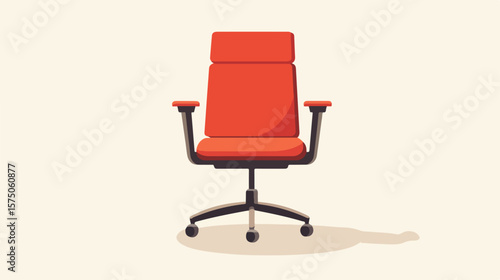 Modern Office Chair Flat Vector Icon Design for Professionals