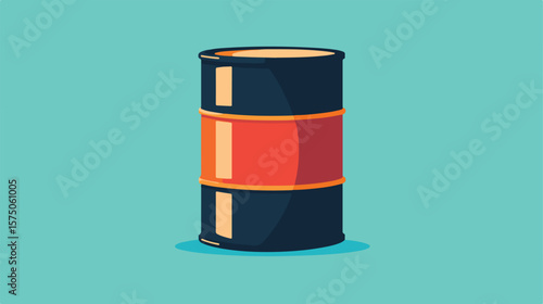 Modern Oil Barrel Flat Vector Icon Design Concept
