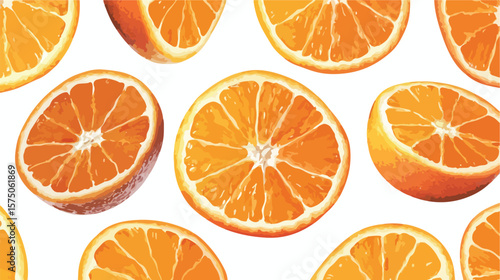 Sliced Orange Fruit Segments on Wooden Surface