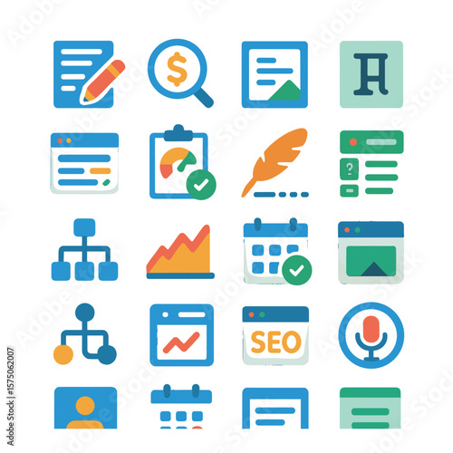 Online Trust Symbols modern flat .Verified account badge, secure website icon, lock with globe, trusted review icon, SSL certificate, reputation score, spam shield, profile trust