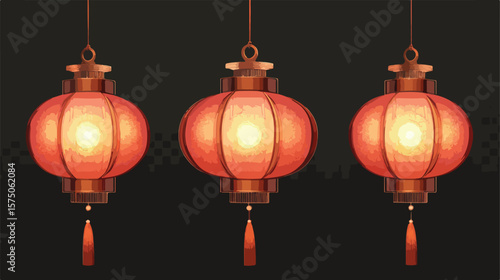 Exquisite Oriental Lantern Lamp Holiday Decoration Light