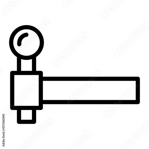 Tow Hitch  vector line icon design