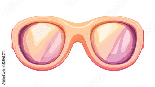 Stylish Peach Goggle on White Background for Design Projects