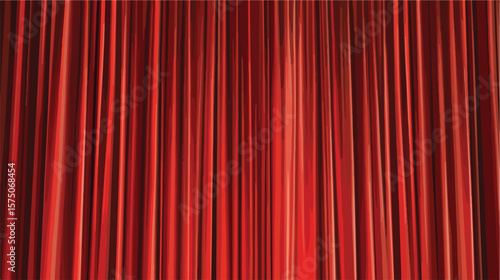 Elegant Red Curtain Flat Vector Design on White Background