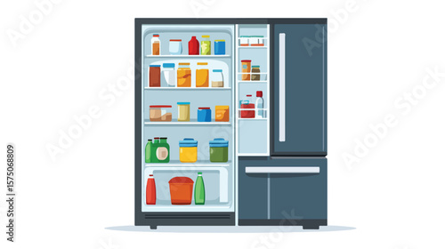 Wallpaper Mural Modern Refrigerator Flat Vector Design on White Background Torontodigital.ca