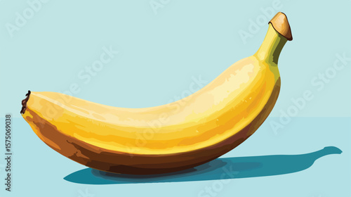 Ripe Banana Flat Vector Illustration for Fresh and Organic Concept