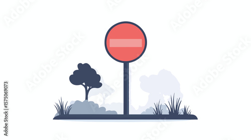 Modern Road Sign Icon Graphic Vector Illustration