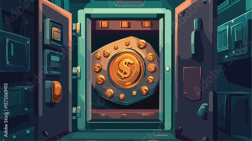 Secure Payment Flat Vector Illustration Centered