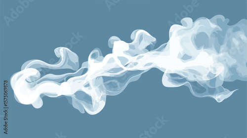 Vibrant Smoke Trail Cartoon Illustration for Creative Projects