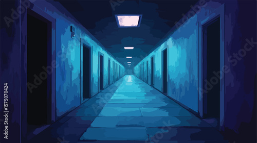 Solitude and Mystery in Spooky Underground Corridor