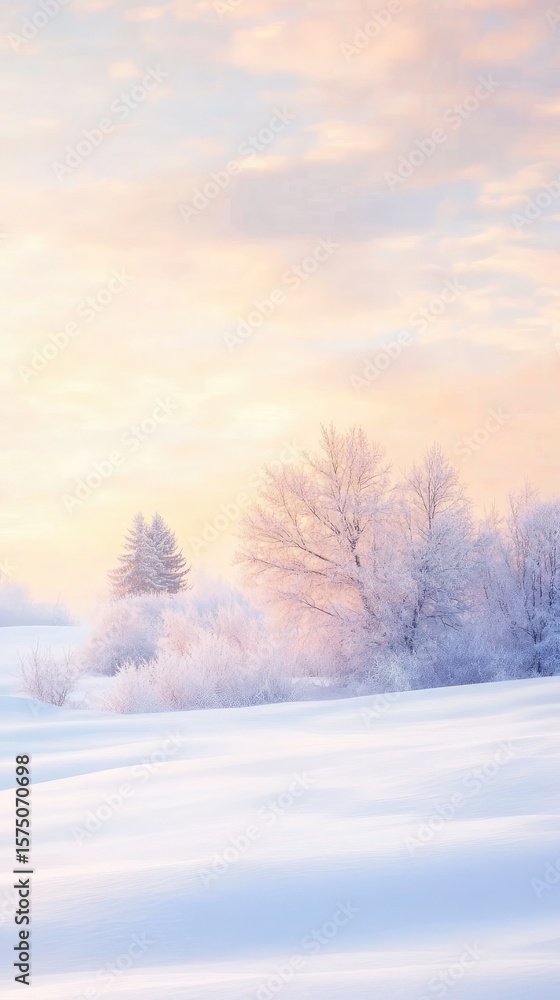 Winter sunrise frosty landscape. Possible use Nature, background Winter sunrise frosty landscape. Possible use Nature, background