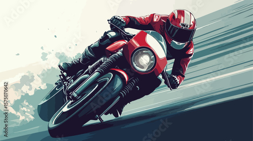 Thrilling Motorcycle Racing Adventure with Speeding Biker