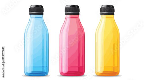 Professional Sport Sipper Bottles for Water Isolated on White
