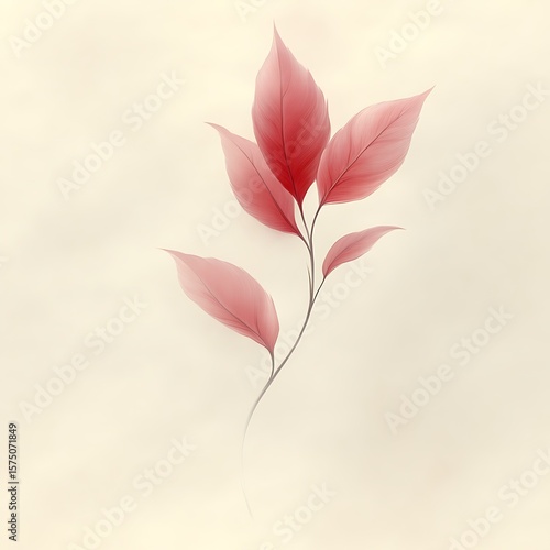 Delicate, translucent leaves against a soft backdrop.