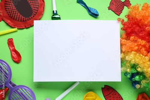 Blank card with paper fishe...