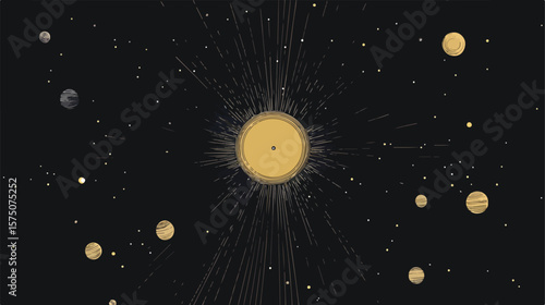 Solar System Planets Illustration with Astronomical Details