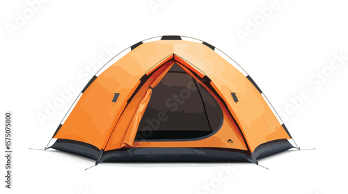 Isolated Dome Tent with Clipping Path for Easy Separation - Outdoor Camping Equipment