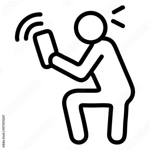 Distractionvector line icon design