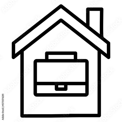 Home Officevector line icon design