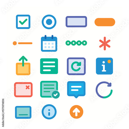 Online form elements modern flat .checkbox, radio button, text field, dropdown menu, submit button, form label, date picker, progress stepper, captcha icon, required asterisk,