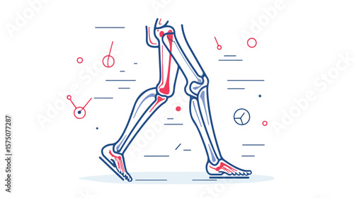 Joint Pain and Arthritis Line Icon Design for Medical Concepts