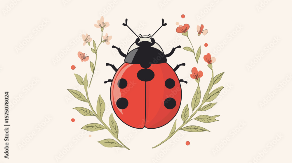 Cute Ladybug Cartoon Character Coloring Page Design Cute Ladybug Cartoon Character Coloring Page Design