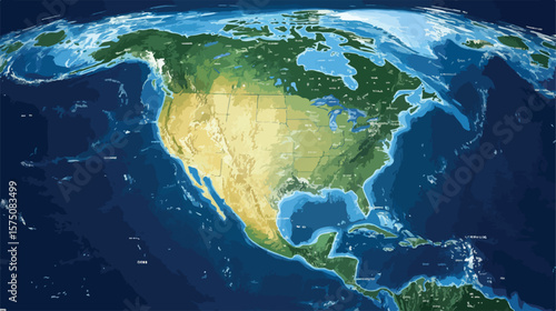 Detailed Vector Map of American Central Region for Professionals