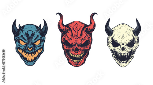 Creepy Halloween Mask with Scary Design for Trick or Treating