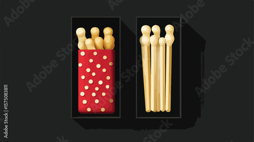 Matchbox Flat Vector Icon Design for Creative Projects