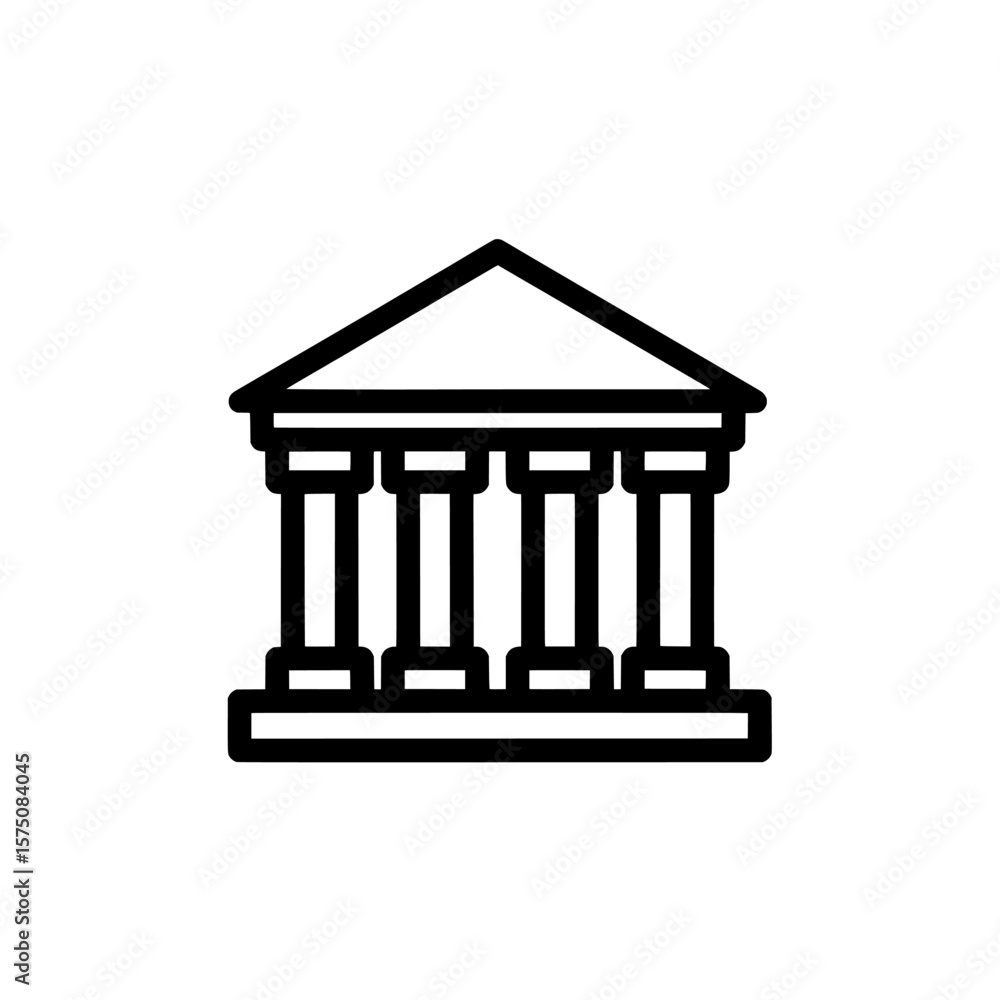 Fototapeta premium Classical building with columns representing architecture and heritage