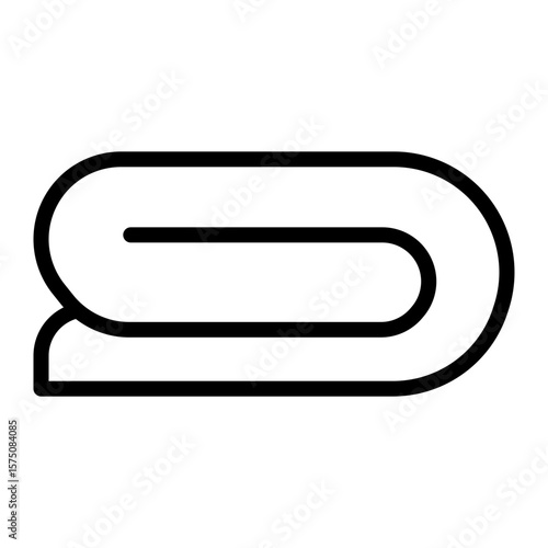 Towelvector line icon design