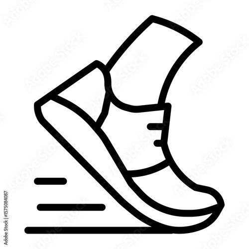 Running Shoesvector line icon design