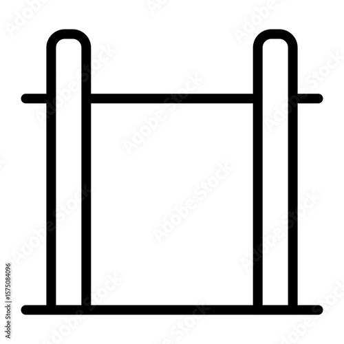 Pullup Barvector line icon design