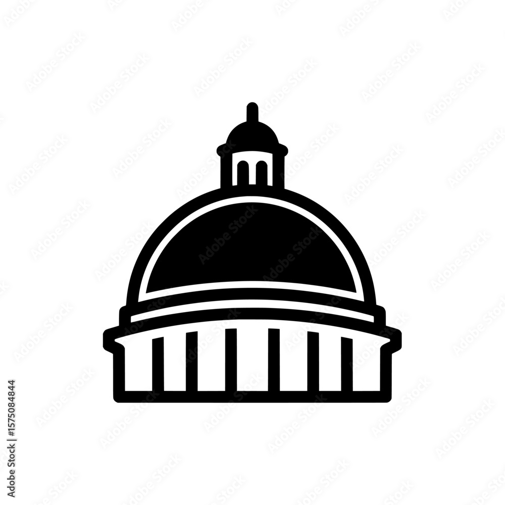 Obraz premium Dome shaped architectural structure with columns and a lantern top