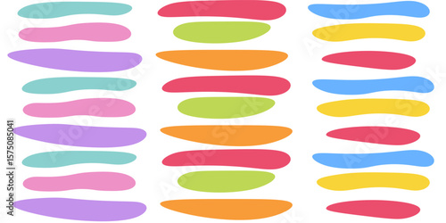 Hand drawn organic rectangle frames. Abstract doodle liquid shapes. Organic free flat blobs. Irregular fluid bubbles. Empty text box.