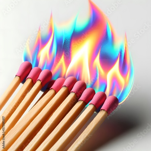matches on a white background