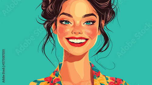 Beautiful Woman with Devilishly Cute Smiling Expression
