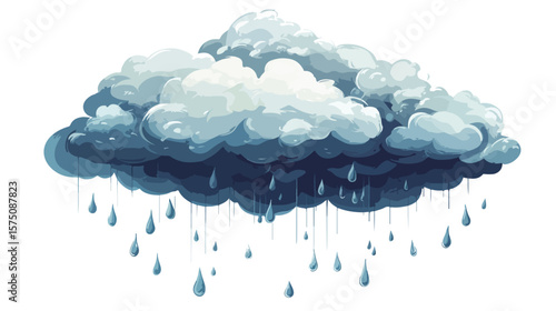 Overcast Weather Symbol Vector Isolated on White Background