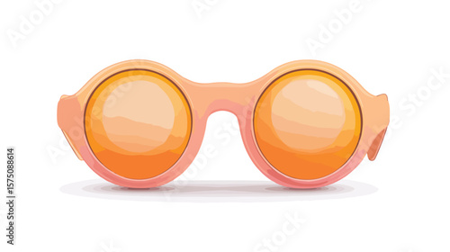Stylish Peach Goggle on White Background for Design Projects