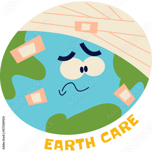 globe vector, about health, peace and protecting the earth #2