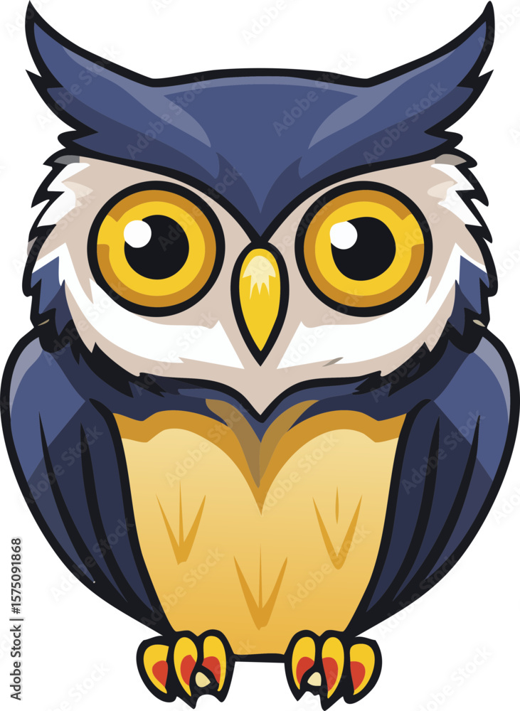 Fototapeta premium owl on a white background