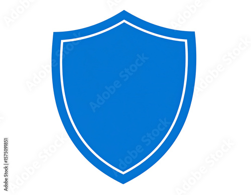 Isolated vector shield icon in blue hues