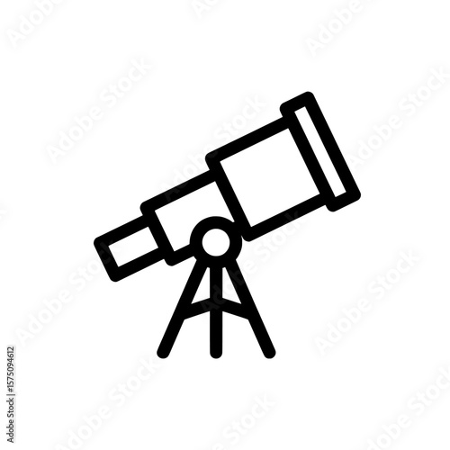 Telescope on tripod for astronomy and stargazing activities