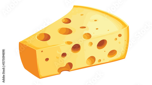 Delicious Yellow Cheese Slice with Holes for Culinary Designs