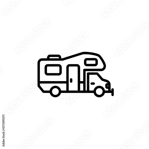 Wallpaper Mural Camper van icon for outdoor adventures and travel Torontodigital.ca