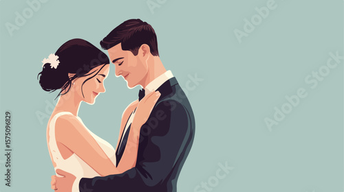 Joyful Married Couple Embracing Happily - Romantic Relationship