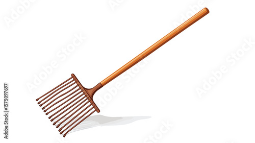 Professional Rake Vector Isolated on White Background Usage